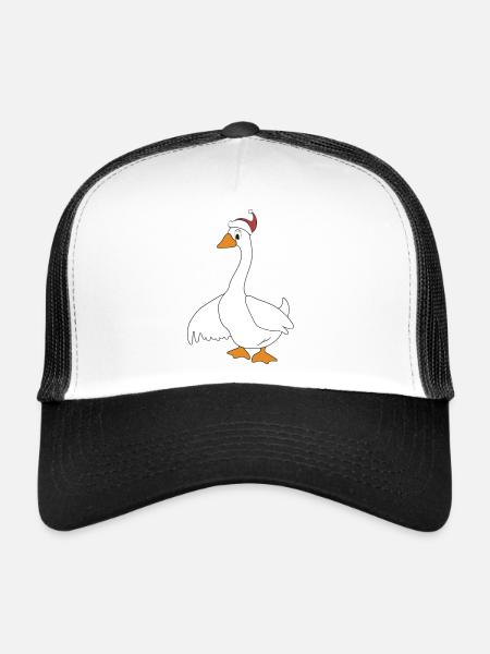 des animaux drôles pour Noël - Casquette trucker  - blanc/noir - Devant