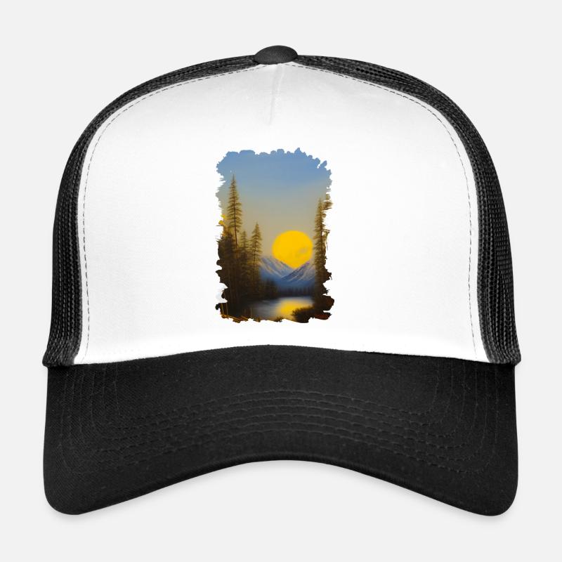 Winter Landscape Snow Nature Mountains Trees Forest 7 Trucker Cap