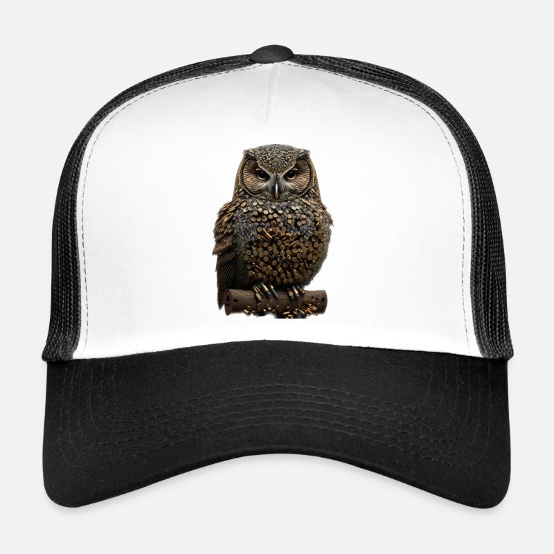 Owl V - Trucker Cap - white/black