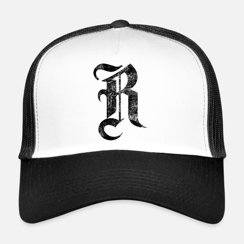 T-Shirt-Alphabet Initiale R Trucker Cap