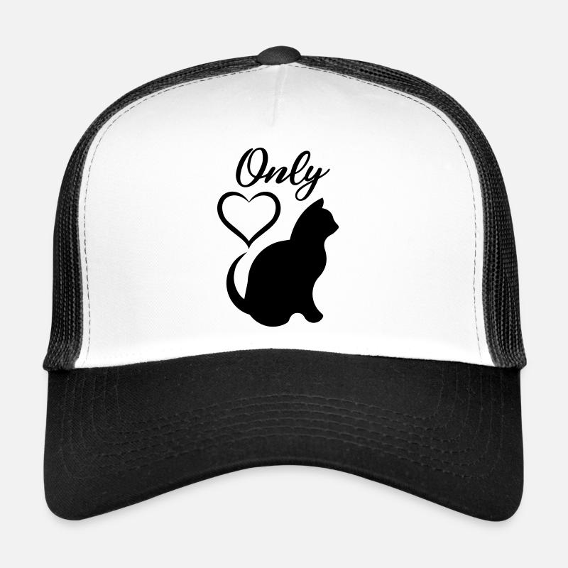 MON SEUL AMOUR CHAT 9 - Casquette trucker  - blanc/noir