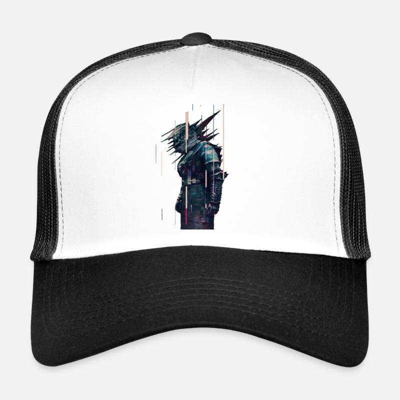 Samouraï complet du corps - Casquette trucker - blanc/noir