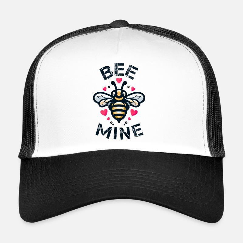 MINE D’ABEILLES - Casquette trucker  - blanc/noir