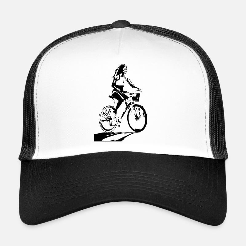 YOUNG BIKE - Trucker Cap - white/black