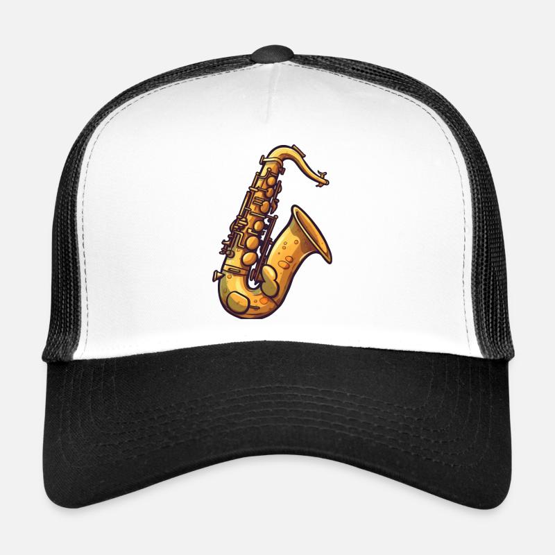 Saxophon im Comic Stil Trucker Cap