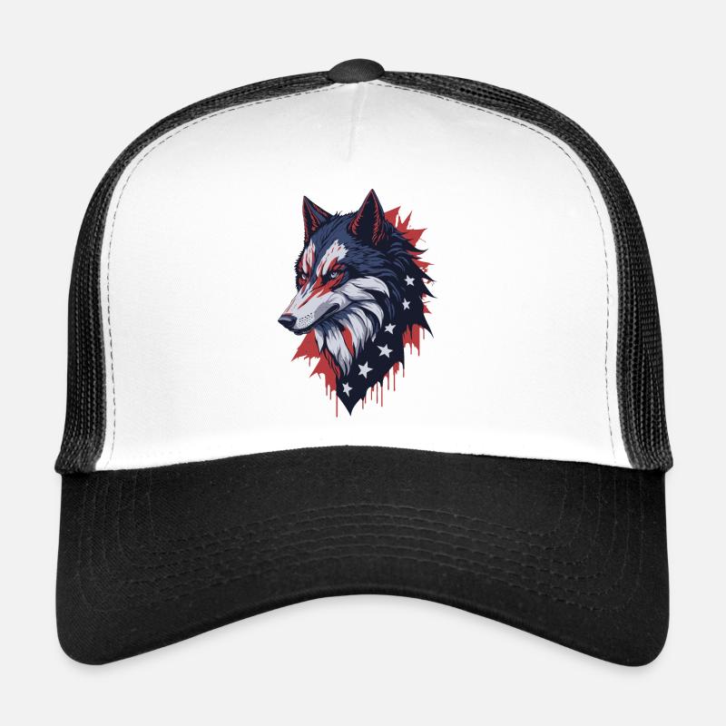 Loup - Casquette trucker  - blanc/noir