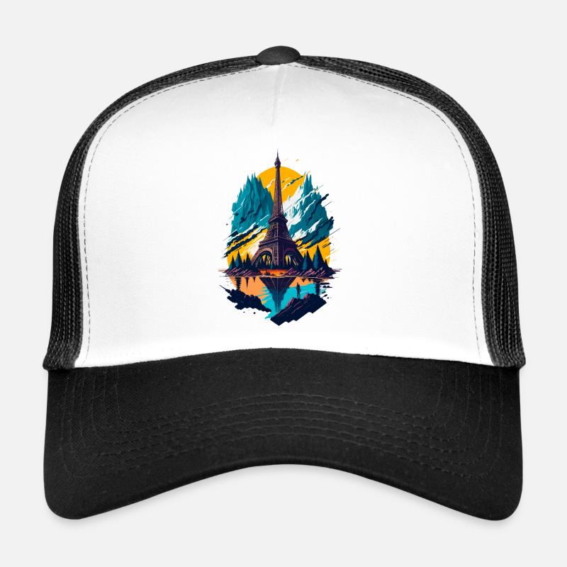 Abstrakter Turm von Paris Trucker Cap