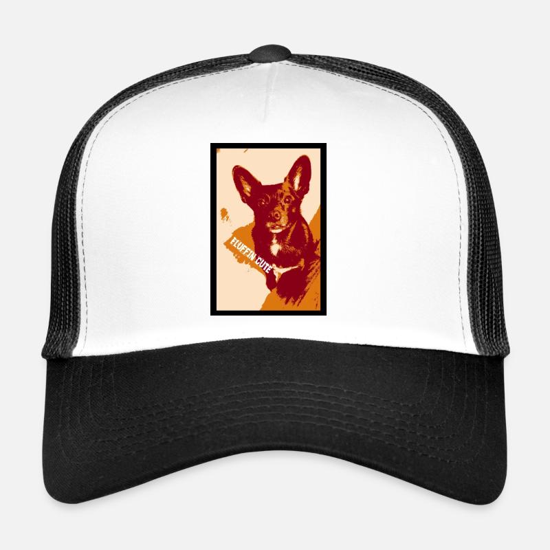 Fluffin mignon (couleur) - Casquette trucker  - blanc/noir