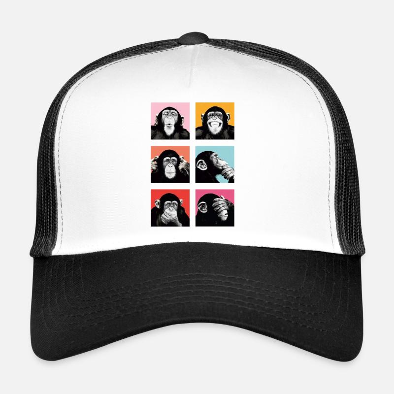 Pop-Art Affe Farbexplosion Trucker Cap