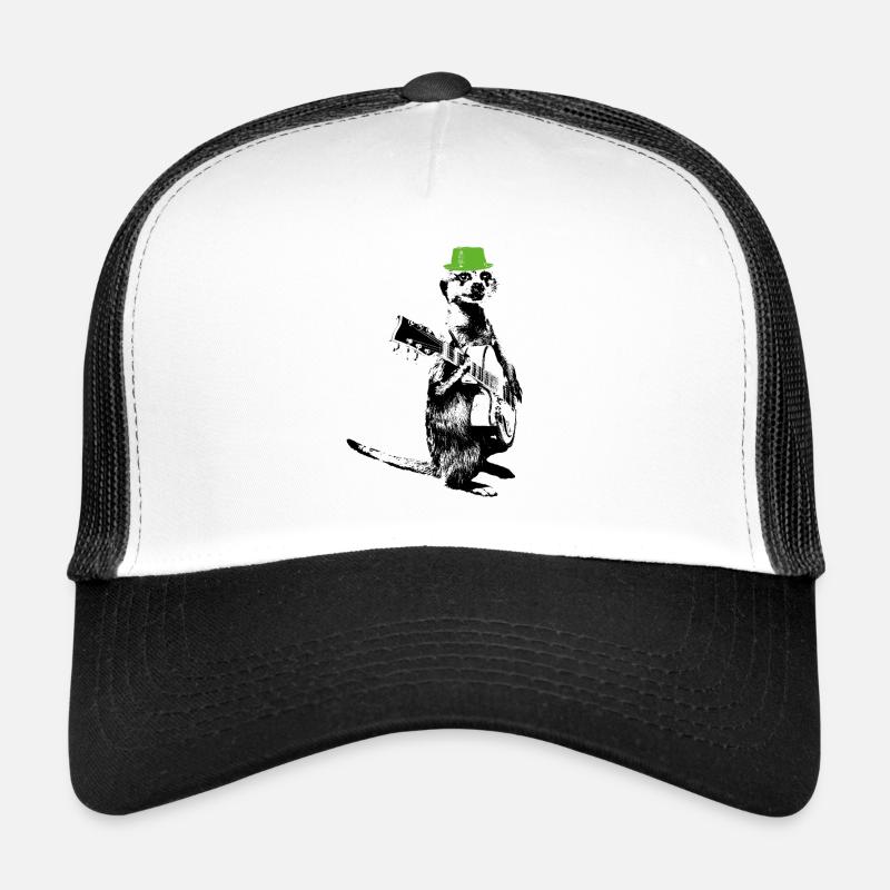 Suricate Guitariste Green Hat Casquette trucker 