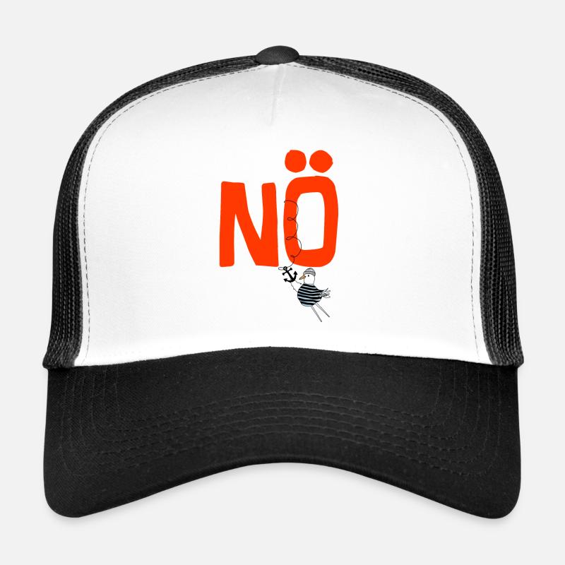Nö - Trucker Cap - Weiß/Schwarz