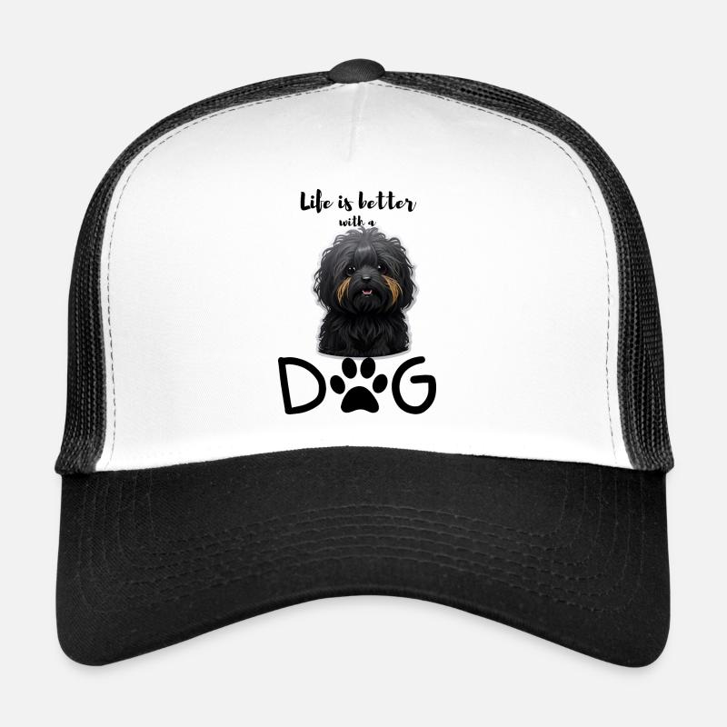 Joie de vivre with a Havapoo - Trucker Cap - white/black