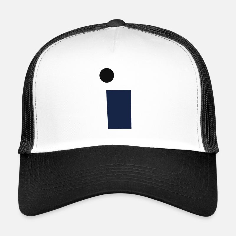 rectangle and circle - Trucker Cap - white/black