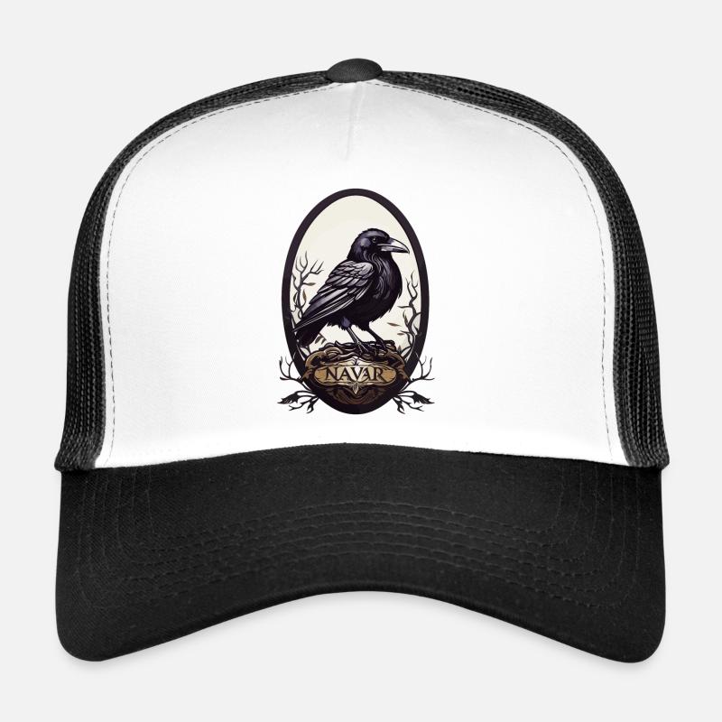 Corbeau noir Casquette trucker 