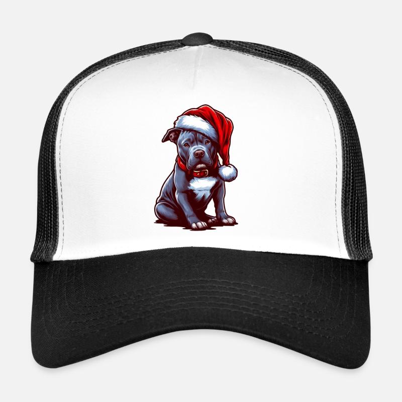 Pitbull Réveillon de Noël - Casquette trucker  - blanc/noir