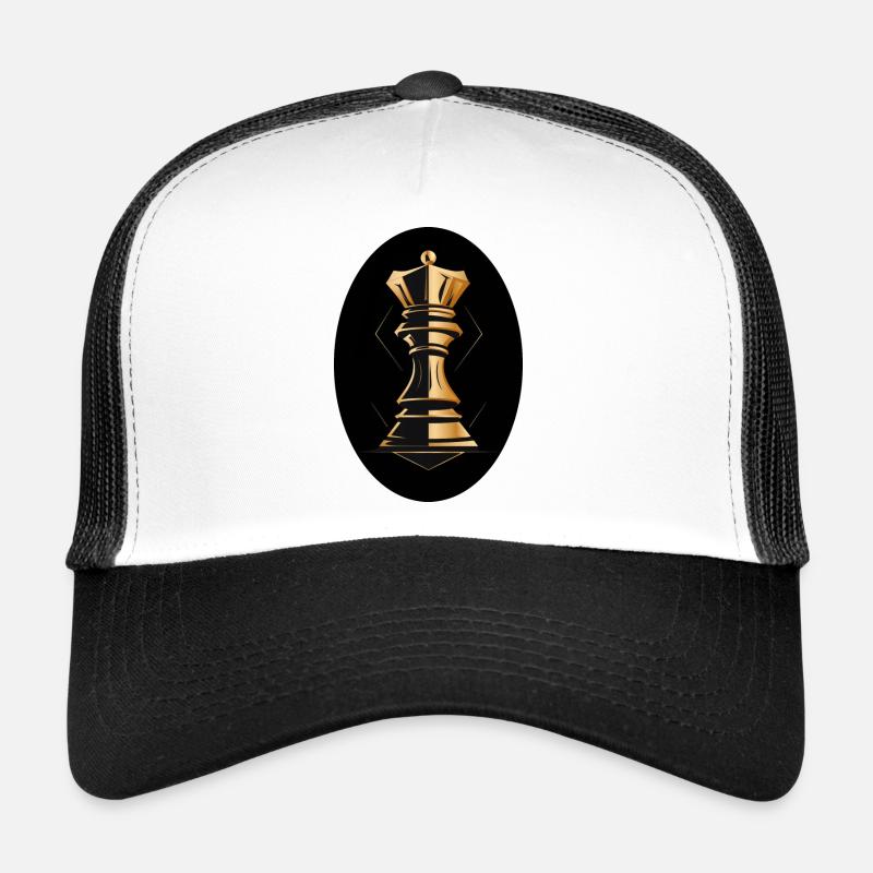 Chess Piece King - Trucker Cap - white/black