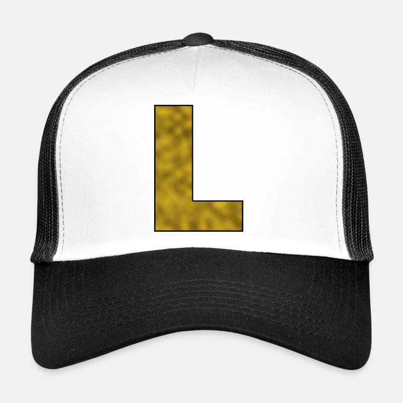 Lettre L Or Casquette trucker 