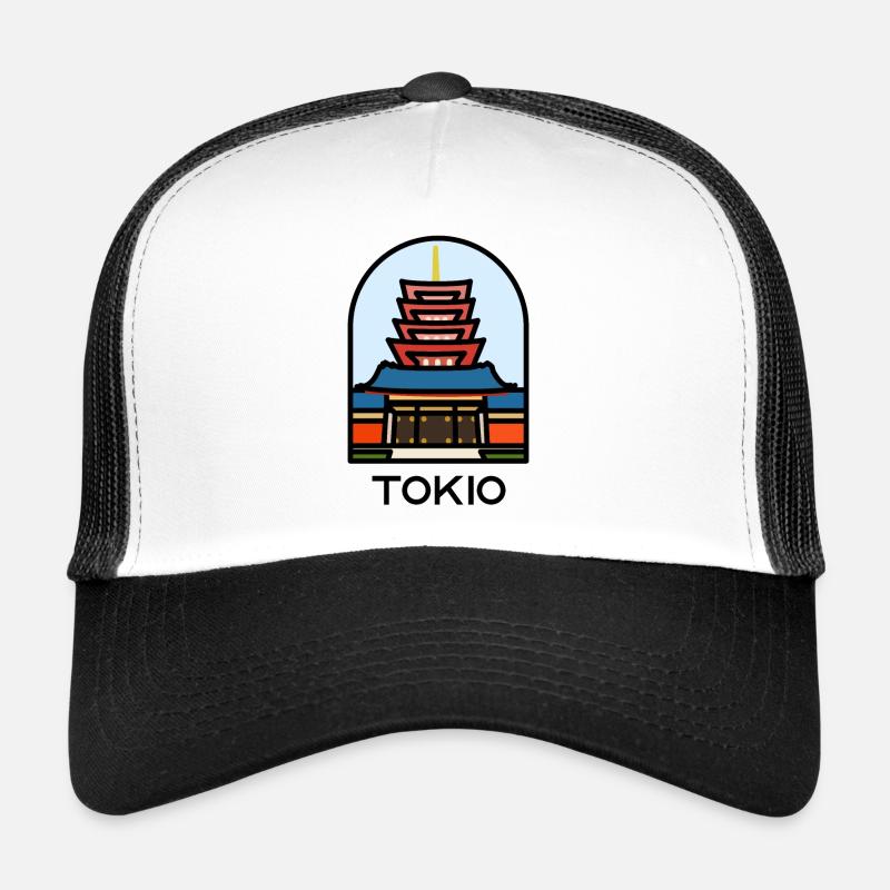 Tokyo - Senso-ji Temple - Trucker Cap - white/black