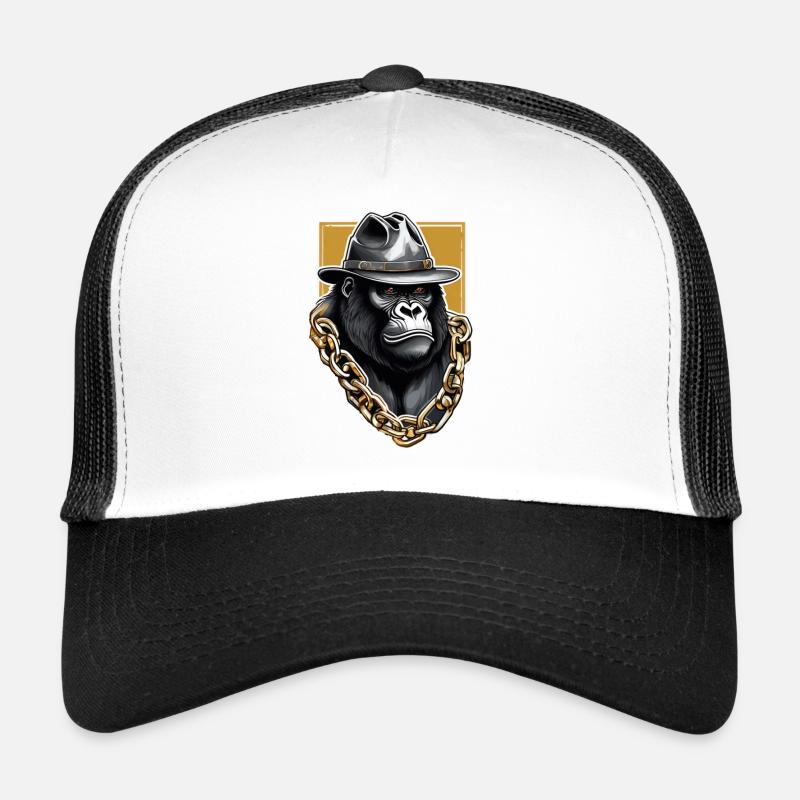 Gorilla with Gold Chain Trucker Cap