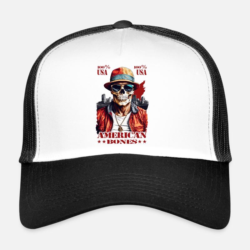 Crâne américain Casquette trucker 