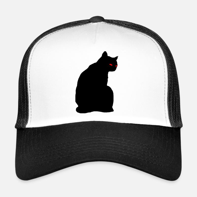 Schwarze Katze Trucker Cap