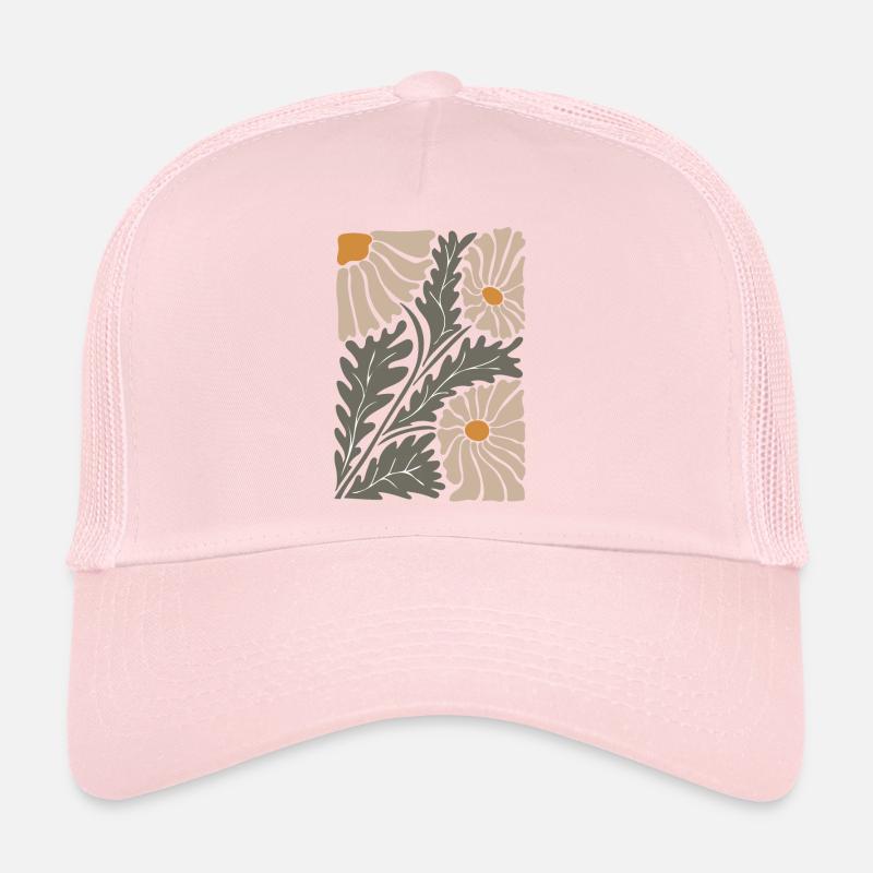 Fleurs groovy retro Casquette trucker 