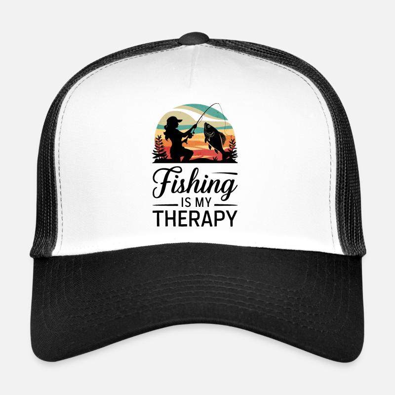 Fishing is my Therapy - Sunset Trucker Cap