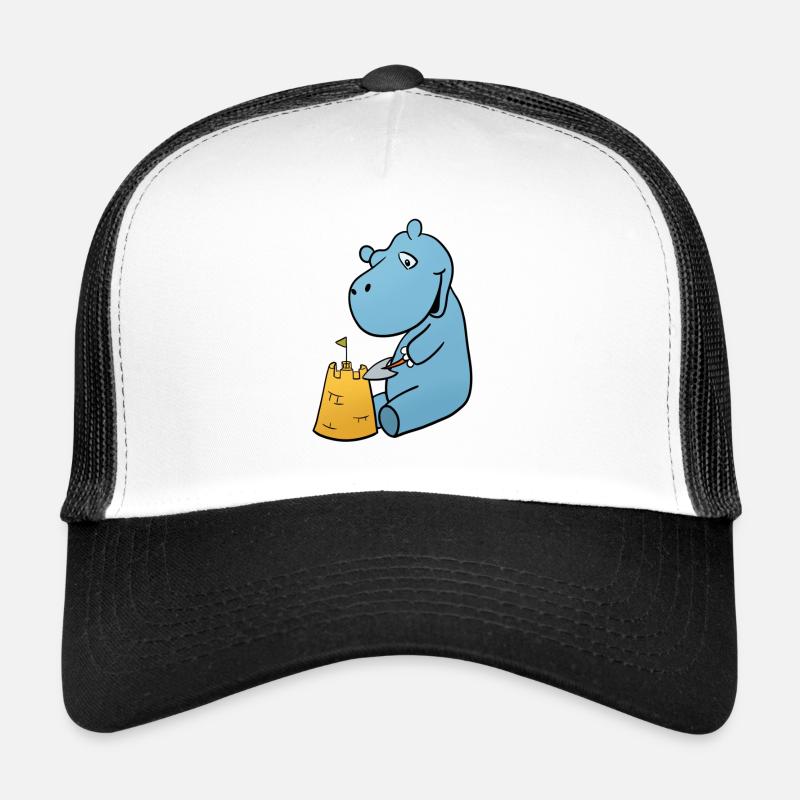 Château de sable d’hippopotame Casquette trucker 