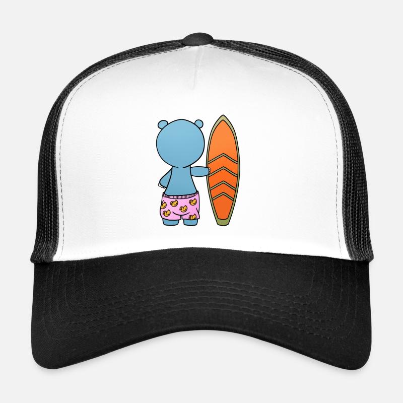 Hippo Surfboard Trucker Cap