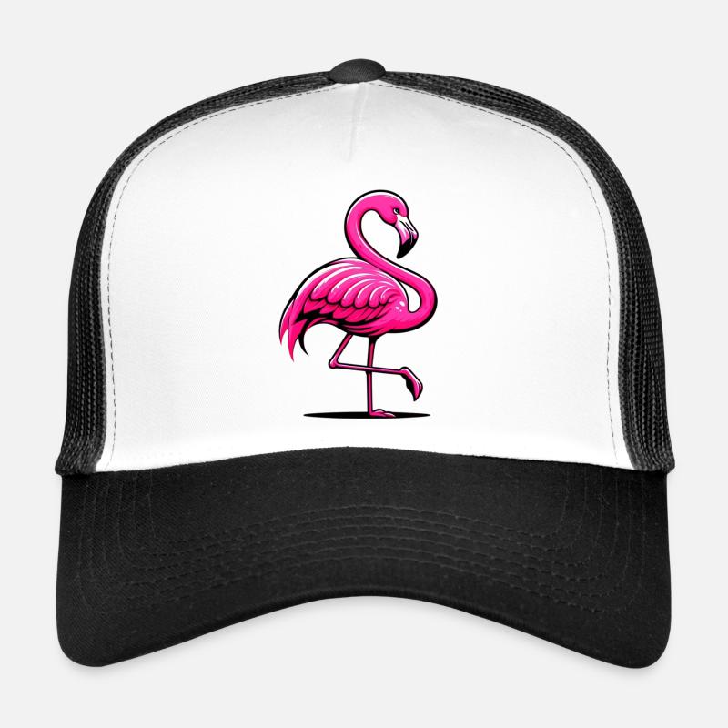 Flamingo - Trucker Cap - Weiß/Schwarz