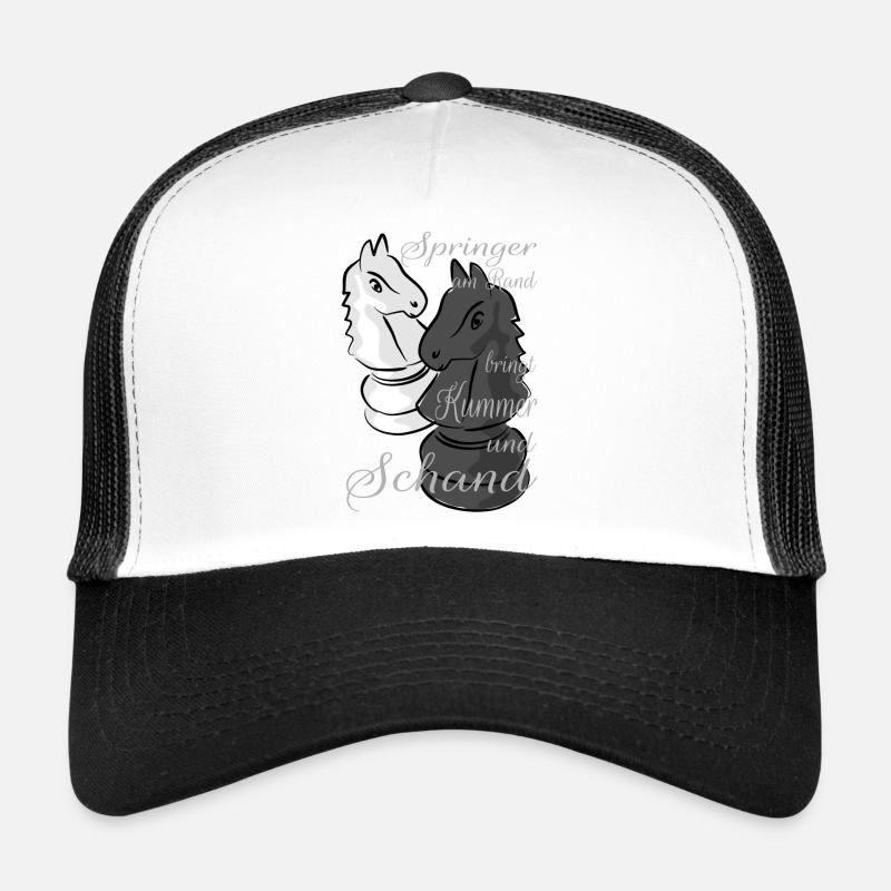 Schach - Trucker Cap - Weiß/Schwarz