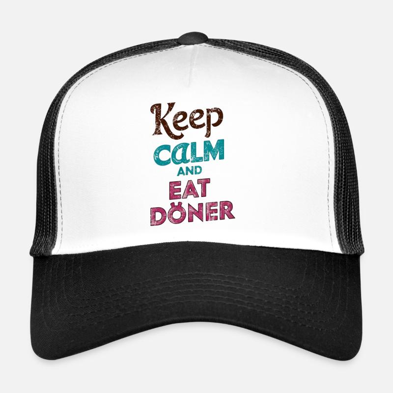 Keep calm & eat doner in a playful colour Trucker Cap
