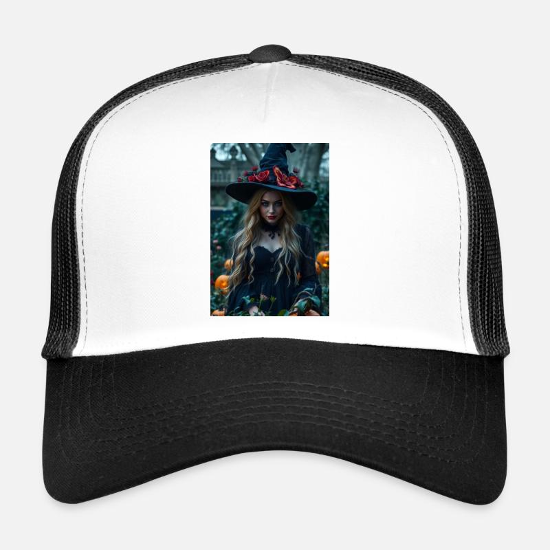HALLOWEEN GARDEN - Trucker Cap - white/black