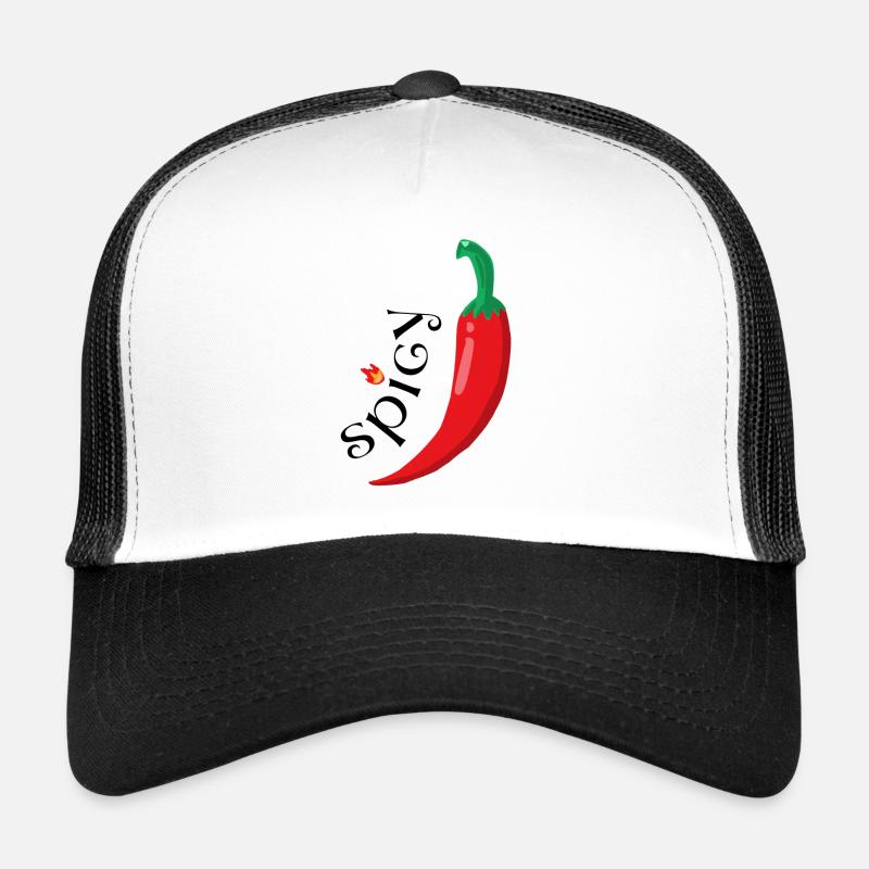 Stay Spicy! - Trucker Cap - white/black