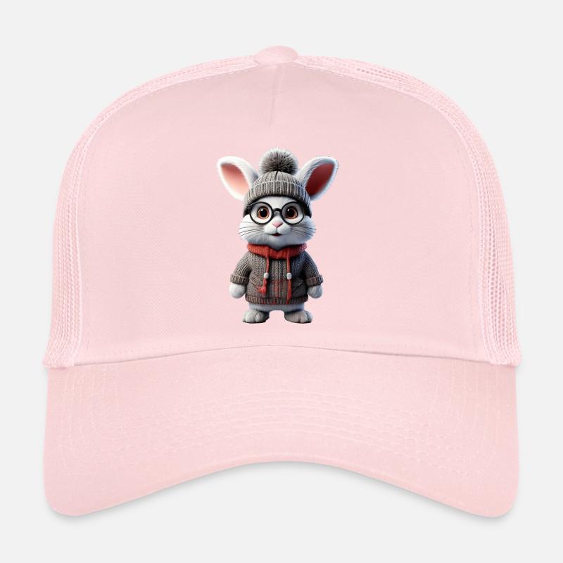 Süsses Kaninchen mit Strickpullover Trucker Cap