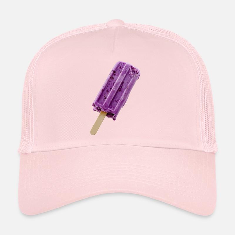 Glace violette sur un bâtonnet Casquette trucker 