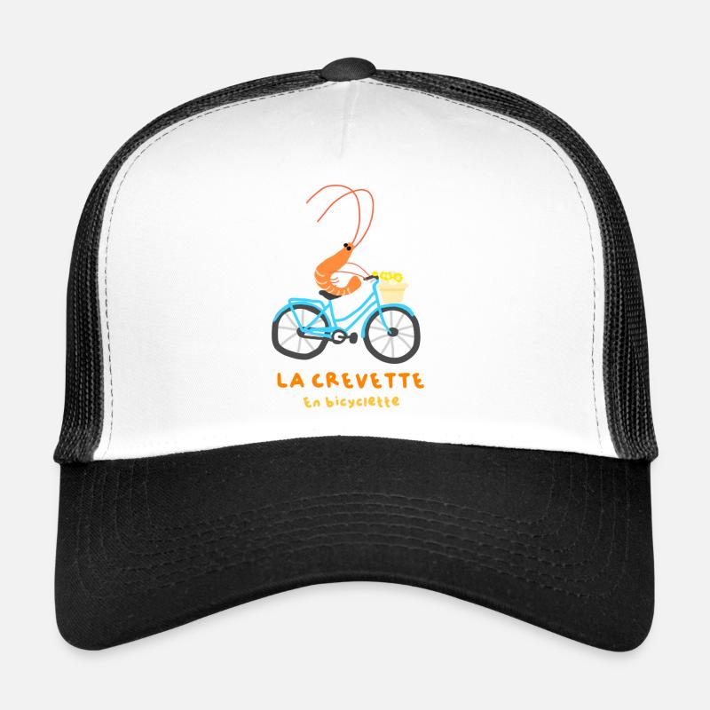 Shrimp on a bicycle Trucker Cap
