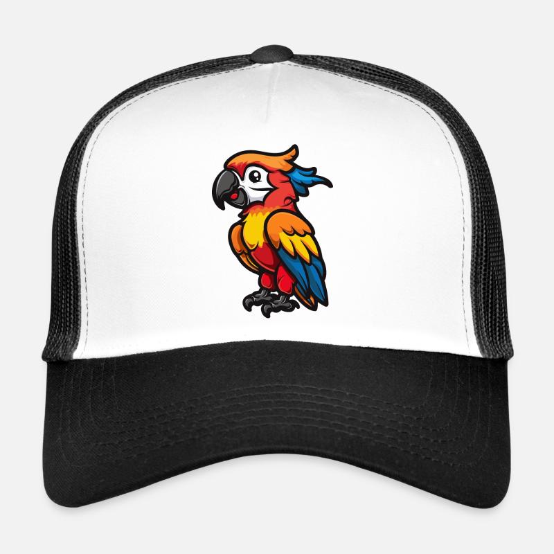 Papagai Comic - Trucker Cap - Weiß/Schwarz