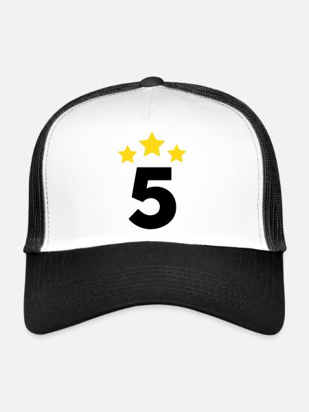 5 Year Star - 5th Anniversary Gift - Trucker Cap - white/black - Front