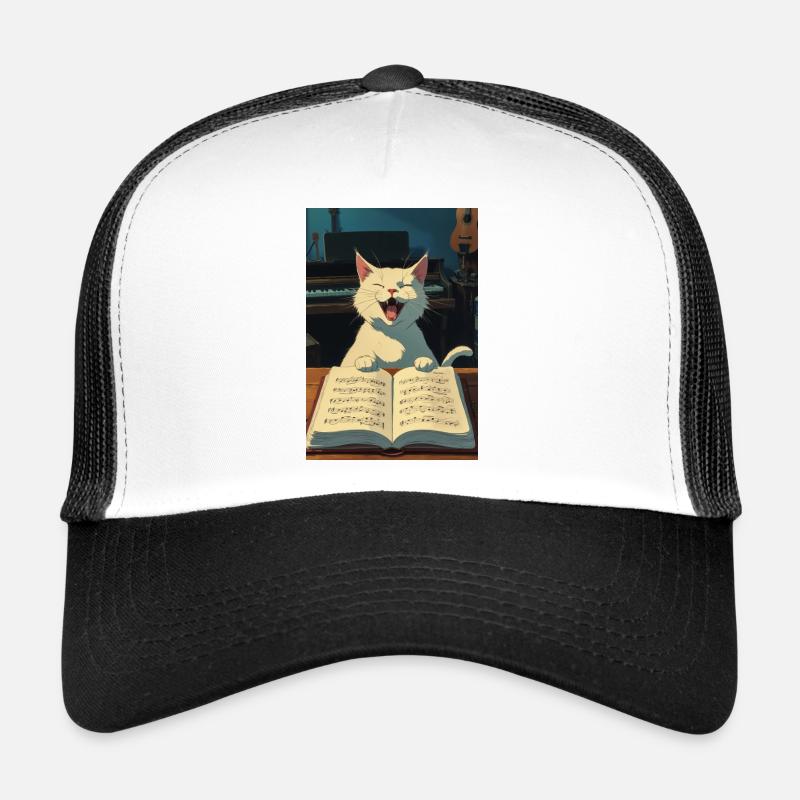 Un chaton mignon chante Casquette trucker 
