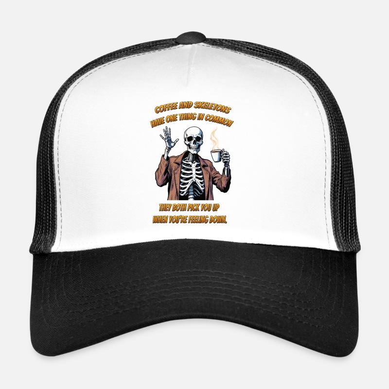 Skeleton coffee Trucker Cap