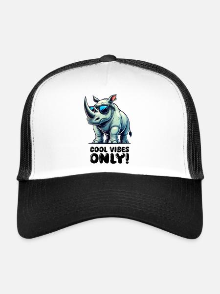 Rhino Comic - Trucker Cap - white/black - Front