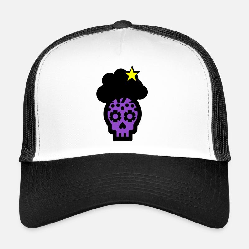 Punk Skull - Trucker Cap - white/black