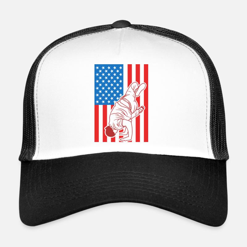 Drapeau Breakdance USA Casquette trucker 