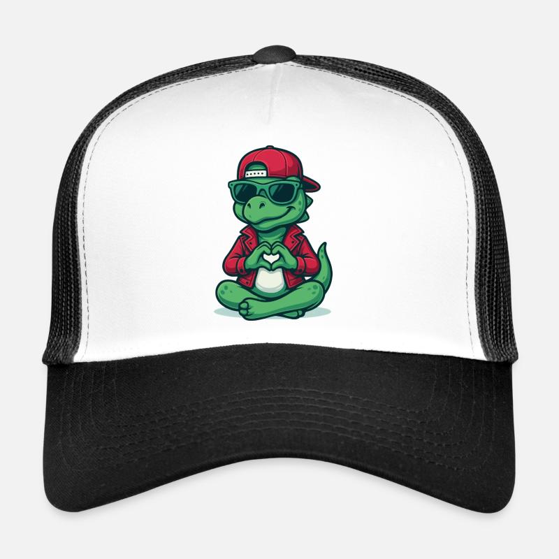 Vibrations de cœur de dinosaure Casquette trucker 