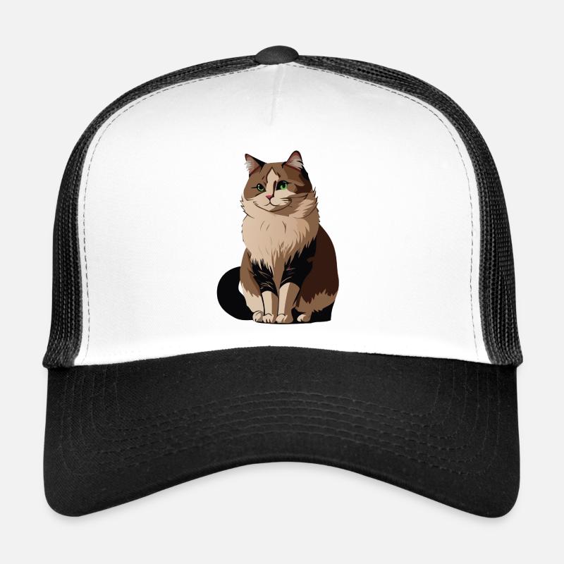 Illustration de style chat d’intérieur mignon Casquette trucker 