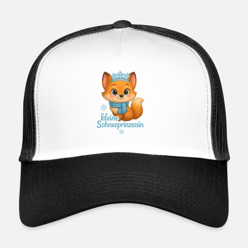 kleine Schneeprinzessin - Trucker Cap - Weiß/Schwarz