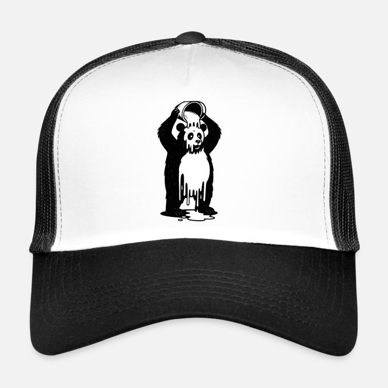 Panda dans un pot de peinture Casquette trucker 