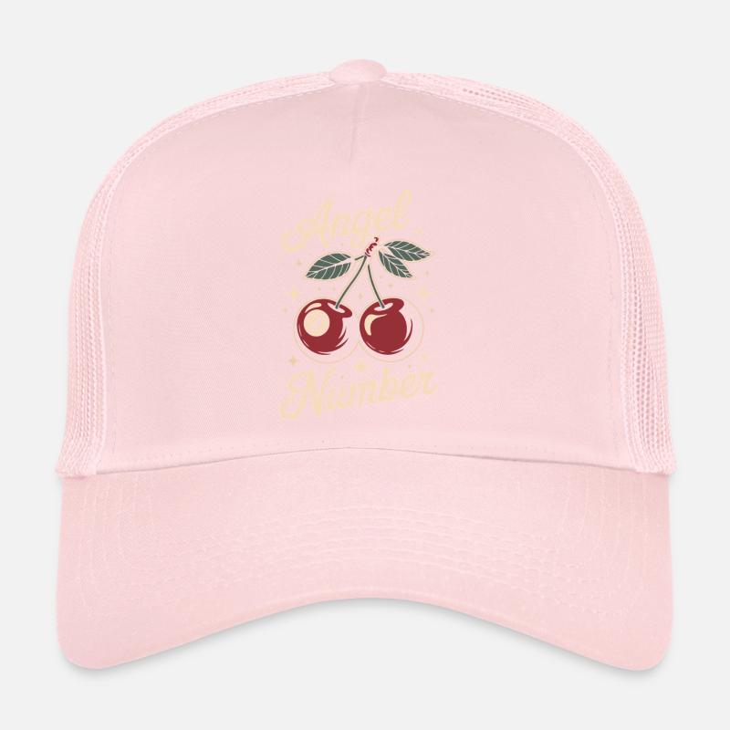 Cherry Angel Number 3 Trucker Cap