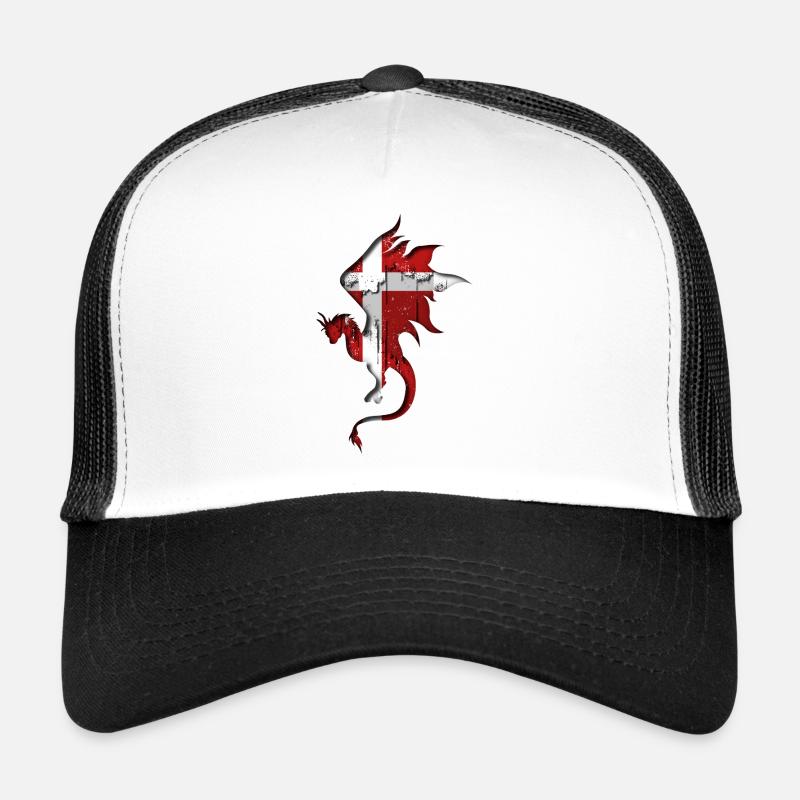 Drapeau du Danemark - Danemark - Silhouette de dragon Casquette trucker 